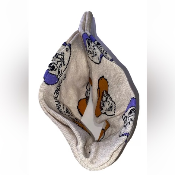 Toy Story Buzz Lightyear & Woody Crew Socks 1 Pair Men's 6-12 Off White w/ Faces - Picture 7 of 10